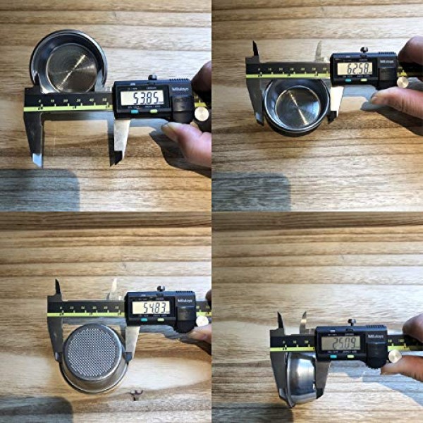 54mm 필터 바구니 스테인레스 스틸 포터 필터 바구니 에스프레소 핸들 바구니 Breville Portafilter BES870XL,BES860XL,BES840XL,더블 컵 커피 필터 바구니 교체와 호환 가능