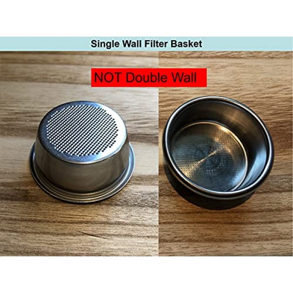54mm 필터 바구니 스테인레스 스틸 포터 필터 바구니 에스프레소 핸들 바구니 Breville Portafilter BES870XL,BES860XL,BES840XL,더블 컵 커피 필터 바구니 교체와 호환 가능