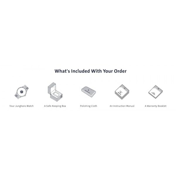 JUNGHANS Max Bill 자동 남성용 시계 가죽 스트랩 027/4700.02, 스트랩.