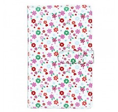 꽃 지갑 PU 가죽 사진 앨범 Fujifilm Instax Mini 11 9 8 90 8+ 26 즉석 카메라 필름, 폴라로이드 스냅 Zip Z2300 PIC-300 필름(흰색 꽃)과 호환 가능