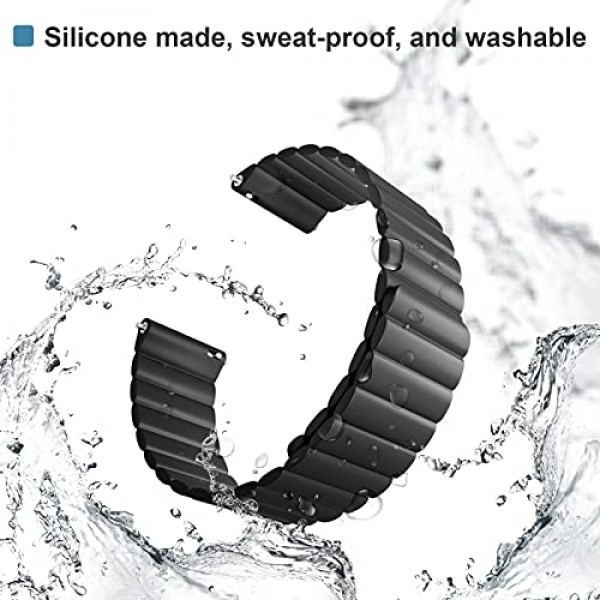 마그네틱 시계 밴드, 실리콘 시계 스트랩 20mm 22mm 스마트워치 밴드, 퀵 릴리스 손목 밴드 조정 가능한 마그네틱 클로저 여성 남성 시계 벨트 Galaxy Gear S2 S3 GT2 Fenix ​​5