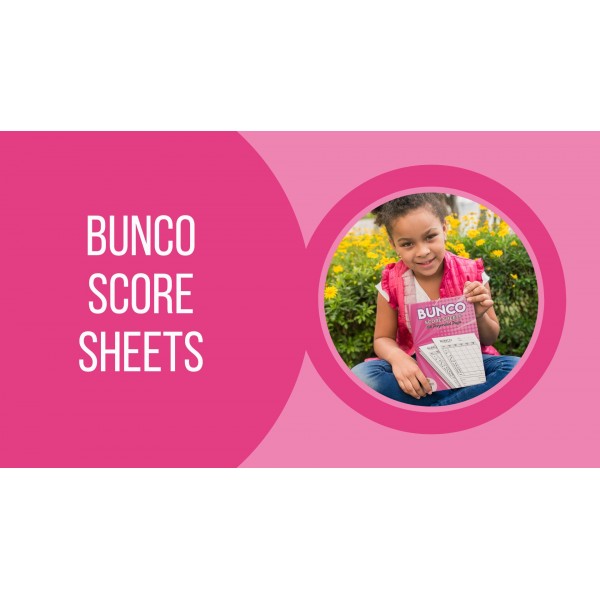 Bunco 점수 시트: 천공이 있는 단면 대형 인쇄 점수 시트 100장, Bunco 게임 키트 및 Bunco 파티 용품에 완벽하게 추가됨