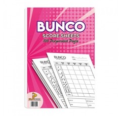 Bunco 점수 시트: 천공이 있는 단면 대형 인쇄 점수 시트 100장, Bunco 게임 키트 및 Bunco 파티 용품에 완벽하게 추가됨
