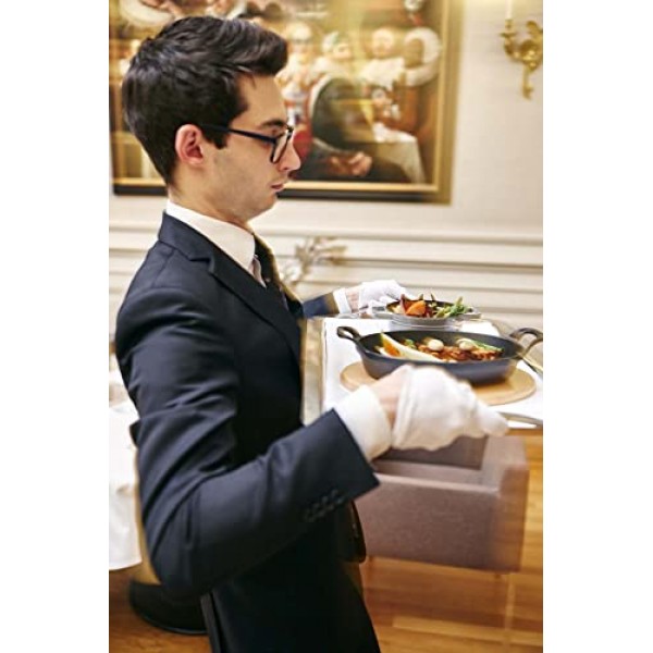 Staub Cast Iron 14.5인치 X 11.2인치 타원형 베이킹 접시 - 매트 블랙, 프랑스산