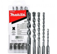 Makita 5개 - SDS+ 로터리 해머용 SDS-Plus 드릴 비트 세트 - 콘크리트 및 석재용 공격적인 드릴링 - 카바이드 팁 비트