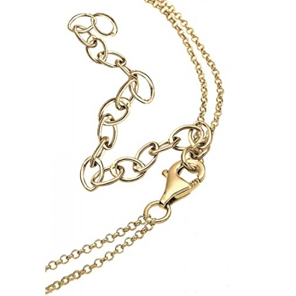 Elli 여성용 주얼리 세트 925 스털링 실버 Geo Trend 서클 스터드 및 레이어 체인