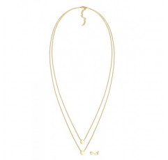 Elli 여성용 주얼리 세트 925 스털링 실버 Geo Trend 서클 스터드 및 레이어 체인