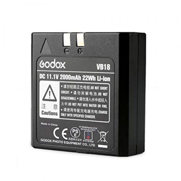 GODOX VB18 11.1V 2000mAh 충전식 리튬 이온 리튬 이온 배터리 팩 V850 V850II V860 V860II-C V860II-N V860II-S V860II-F V860II-O 온 카메라 플래시 스피드라이트(VB18 배터리, 개선)
