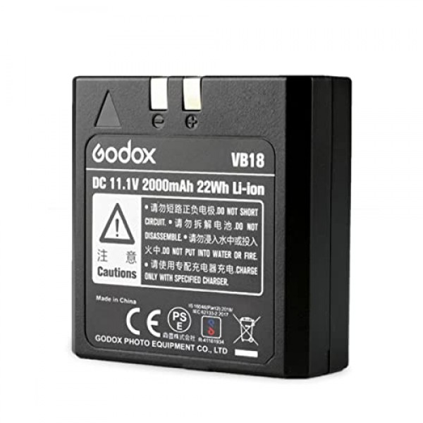 GODOX VB18 11.1V 2000mAh 충전식 리튬 이온 리튬 이온 배터리 팩 V850 V850II V860 V860II-C V860II-N V860II-S V860II-F V860II-O 온 카메라 플래시 스피드라이트(VB18 배터리, 개선)