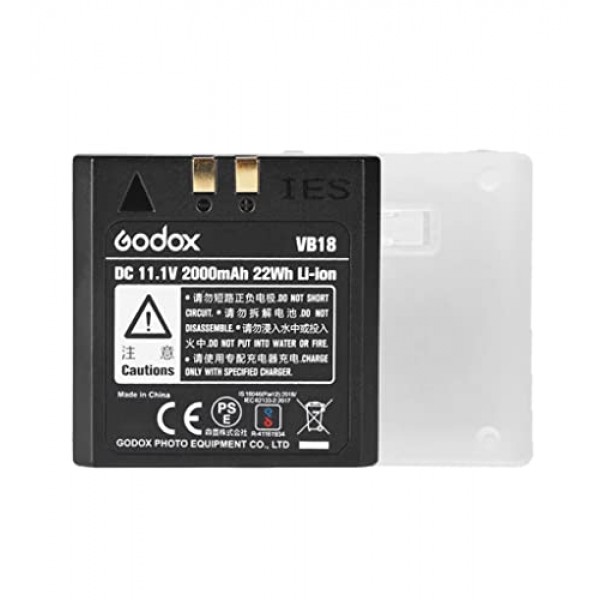 GODOX VB18 11.1V 2000mAh 충전식 리튬 이온 리튬 이온 배터리 팩 V850 V850II V860 V860II-C V860II-N V860II-S V860II-F V860II-O 온 카메라 플래시 스피드라이트(VB18 배터리, 개선)