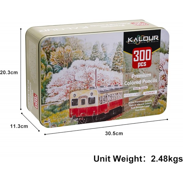 Ccfoud Professional Coloring Pencils 300 가지 색상 세트 선명한 색상의 아티스트를위한 소프트 코어 드로잉 스케치에 이상적 성인 아티스트를위한 음영 컬러링 연필 초보자 300