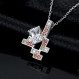 JewelryPalace 게임 에메랄드 컷 5ct 큐빅 지르코니아 체인 펜던트 45 cm, 옐로우 주얼리 세트 여성 목걸이 여성용 실버 925 목걸이 여성용 체인 소녀, 오렌지 스톤 선물용 보