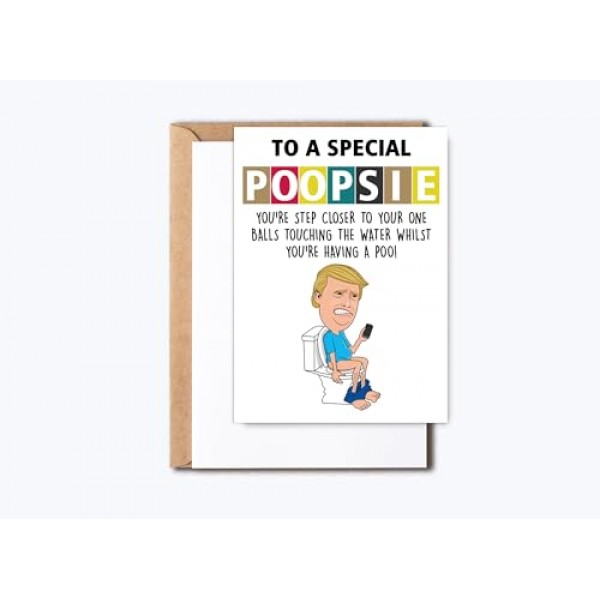 특별한 Poopsie 카드에 - 생일 축하 Poopsie 카드 - 남편을 위한 재미있는 생일 카드 - 아빠를 위한 카드 - 남편을 위한 - 남자친구를 위한 - 노년 생일 카드 - 남성 - 재미있