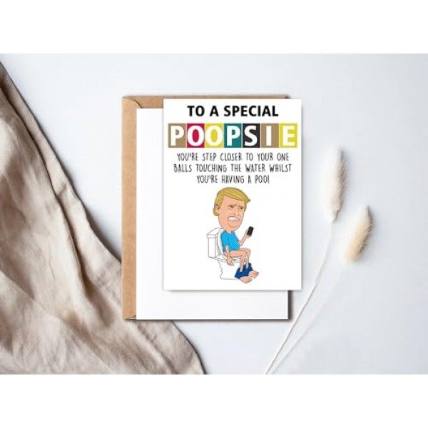 특별한 Poopsie 카드에 - 생일 축하 Poopsie 카드 - 남편을 위한 재미있는 생일 카드 - 아빠를 위한 카드 - 남편을 위한 - 남자친구를 위한 - 노년 생일 카드 - 남성 - 재미있