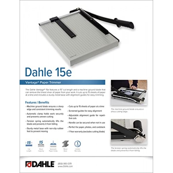 Dahle 15e Vantage 종이 트리머, 15