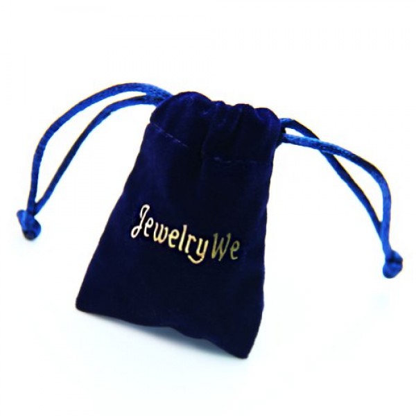 JewelryWe 보석 목걸이 남성 여성 스테인레스 스틸 큐보이드 바 스테레오 직사각형 펜던트 뱀 체인 조각 선물, 블랙 골드 실버