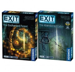 Thames & Kosmos - EXIT: The Enchanted Forest - Level: 2/5 - Unique Escape Room Game - 1-4인용 & - EXIT: The Abandoned Cabin - Level: 2.5/5 - Unique Escape Room Game - 1-4인용