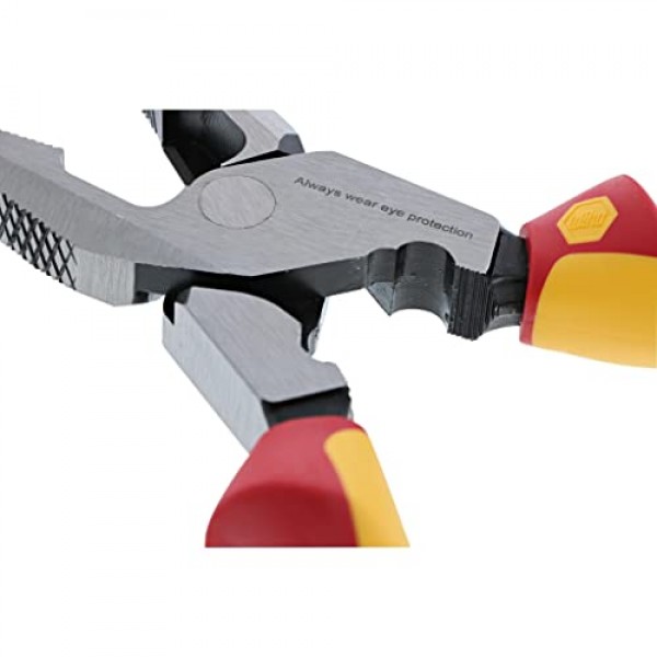 Wiha 32948 절연 산업용 NE 스타일 라인맨용 펜치(크림퍼 포함) 9.5