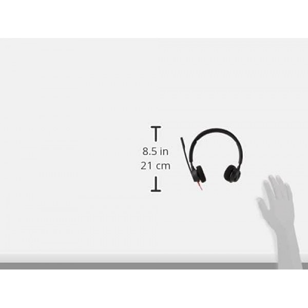 Plantronics - Blackwire 3320 USB-A(Poly) - Boom Boom이 포함된 유선 양방향 헤드셋(스테레오) - USB-A를 통해 PC/Mac에 연결 - Teams, Zoom 등과 호환 USB-A 스테레오