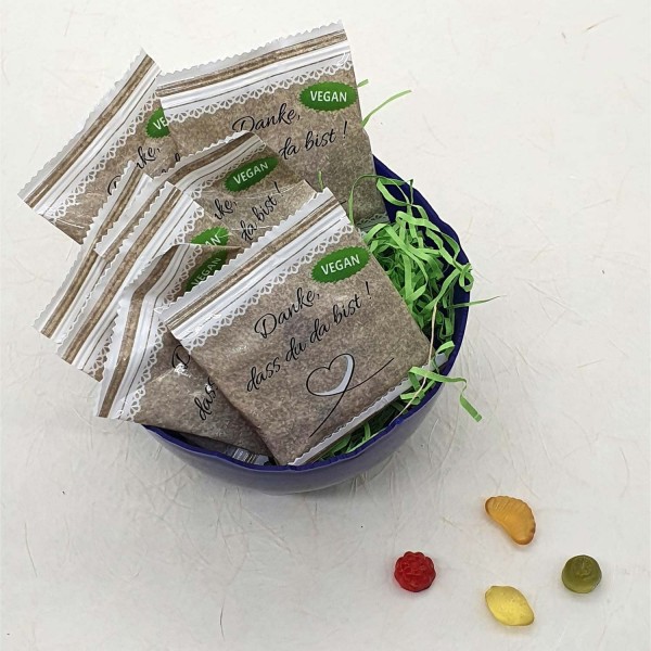 50 VEGAN 구미 베어 백 - 결혼식 선물 - 참석해 주셔서 감사합니다 - 생일 - 확인 - 친교 - 등록 - 침례 비건 50개(1팩)