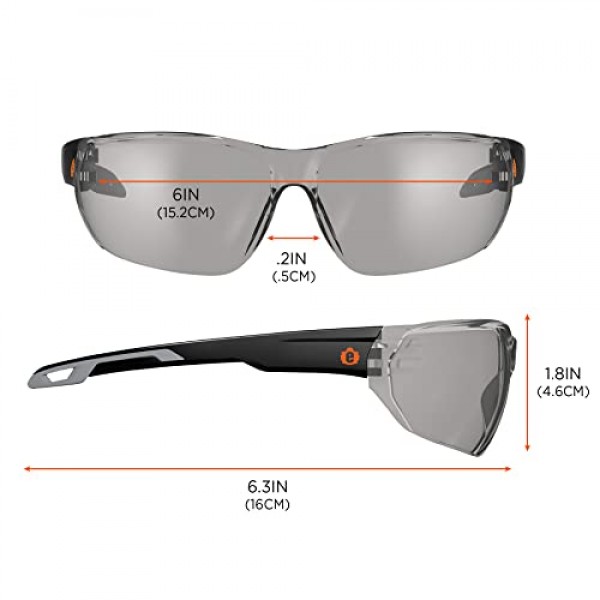 Ergodyne Skullerz VALI 프레임리스 보안경, 경량, 실내/실외 렌즈