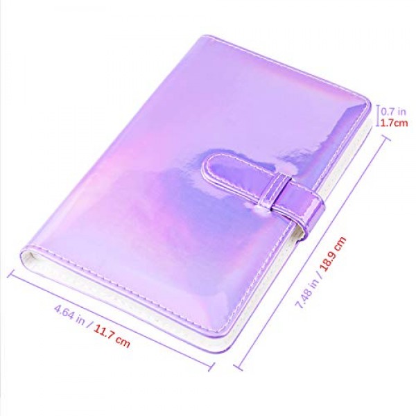 지갑 PU 가죽 사진 앨범 Fujifilm Instax Mini 12 11 9 8 90 26 즉석 카메라 필름, 폴라로이드 스냅 Zip Z2300 PIC-300 필름(밝은 보라색)과 호환 가능