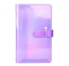 지갑 PU 가죽 사진 앨범 Fujifilm Instax Mini 12 11 9 8 90 26 즉석 카메라 필름, 폴라로이드 스냅 Zip Z2300 PIC-300 필름(밝은 보라색)과 호환 가능