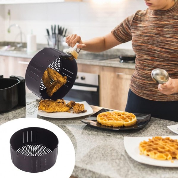 에어프라이어 교체 바구니 뜨거운 공기 프라이 3.5L 붙지 않는 튀김 바구니 에어 프라이어 교체 바구니 범용 빵 팬 에어 프라이어 액세서리 에어 프라이어 액세서리 모