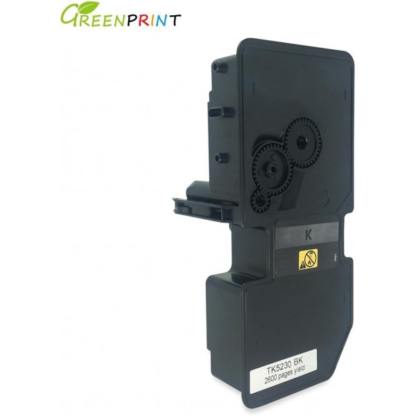 4 색 호환 토너 카트리지 Kyocera TK5230 TK-5230 GREENPRINT Kyocera ECOSYS P5021cdn, P5021cdw, M5521cdn, M5521cdw 프린터용 검정 및 시안 마젠타 옐로우용 2600 페이지 및 2200 페이지