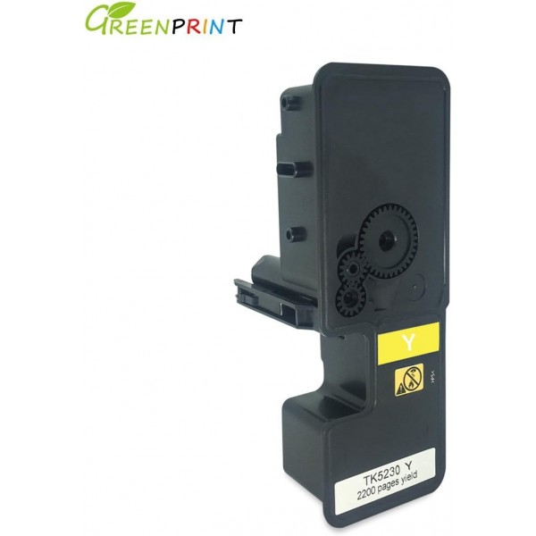 4 색 호환 토너 카트리지 Kyocera TK5230 TK-5230 GREENPRINT Kyocera ECOSYS P5021cdn, P5021cdw, M5521cdn, M5521cdw 프린터용 검정 및 시안 마젠타 옐로우용 2600 페이지 및 2200 페이지