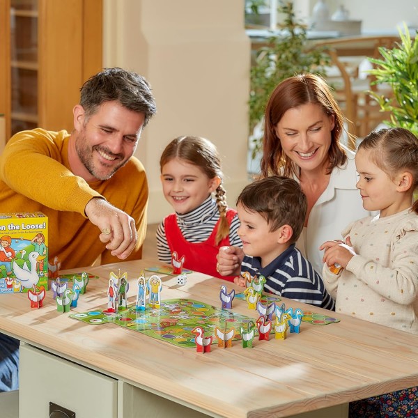 Orchard Toys Goose on the Loose, 가족 보드 게임, 가족 놀이, 교육용 컬러 매칭 게임, 4세 이상 어린이용 싱글