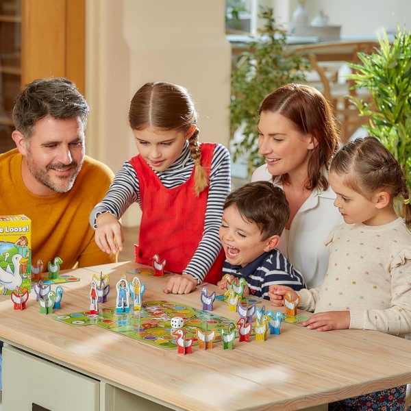 Orchard Toys Goose on the Loose, 가족 보드 게임, 가족 놀이, 교육용 컬러 매칭 게임, 4세 이상 어린이용 싱글