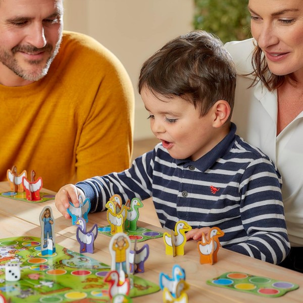 Orchard Toys Goose on the Loose, 가족 보드 게임, 가족 놀이, 교육용 컬러 매칭 게임, 4세 이상 어린이용 싱글