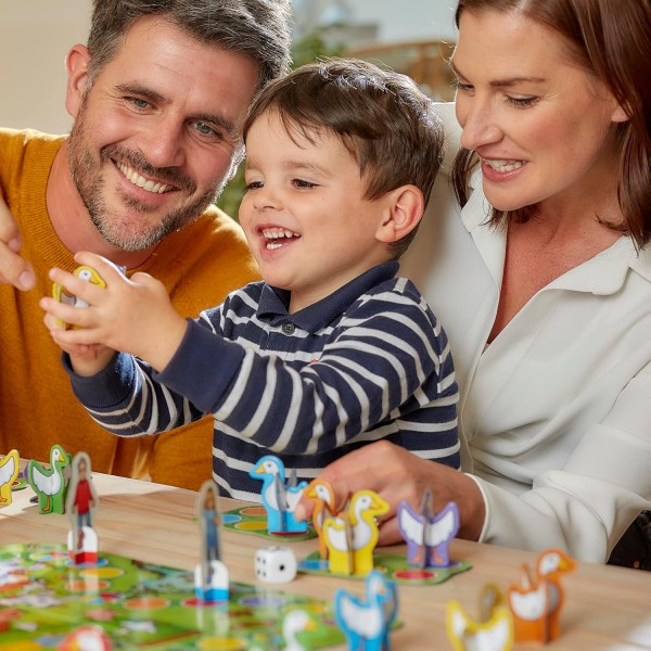 Orchard Toys Goose on the Loose, 가족 보드 게임, 가족 놀이, 교육용 컬러 매칭 게임, 4세 이상 어린이용 싱글