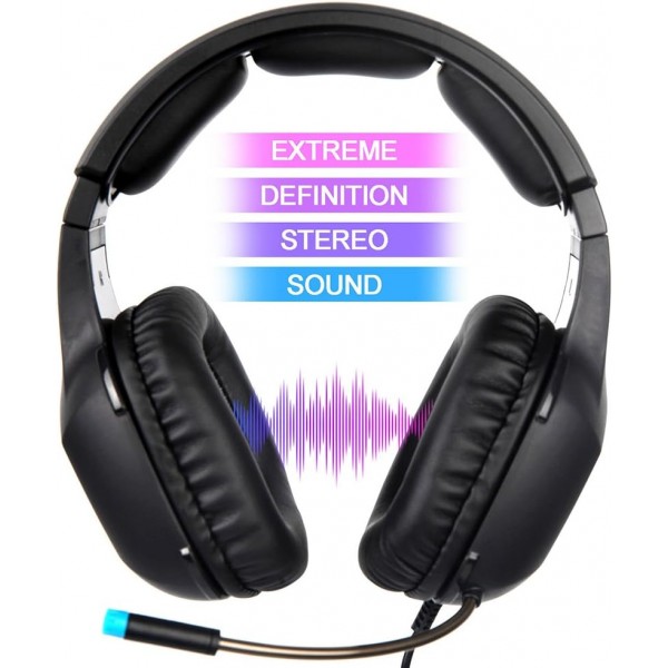 Docooler 게임용 헤드폰 PS4용 볼륨 조절 기능이 있는 유선 3.5mm 오버 이어 노이즈 캔슬링 헤드폰 - 새로운 스마트폰 Xbox ONE