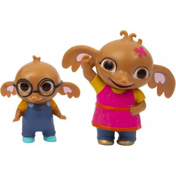 Giochi Preziosi Bing 미니 피규어 2개 세트, 술라 및 니키 밝은 색상 올바른 크기 작은 손, 18개월 이상 소녀용, BNG10O01, 귀중한 게임, 멀티컬러