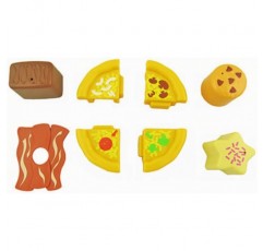 Fisher-Price DYM74의 재미있는 웃음과 서빙 푸드 트럭 세트 - 피자, 베이컨, 쿠키 및 브라우니 대체품