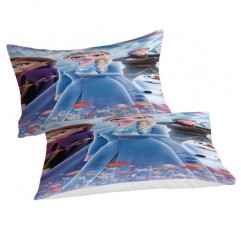 냉동 인쇄 침구 세트 어린이를위한 3D 이불 커버 소년 소녀 엘사 이불 커버 럭셔리 소프트 침대보 커버 Bedroam Collection 지퍼가있는 3 피스 세트 Ciosure Soft Microfiber King(220x