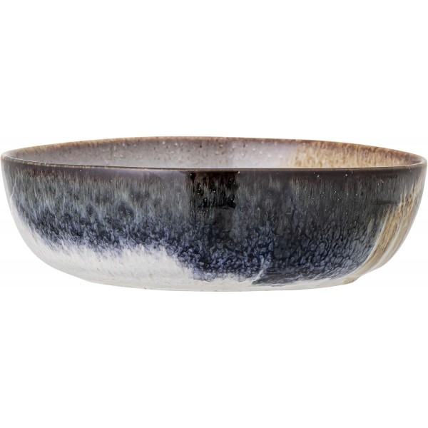 Bloomingville Serving Bowl Jules, 네이처 그레이 브라운 블루, 세라믹