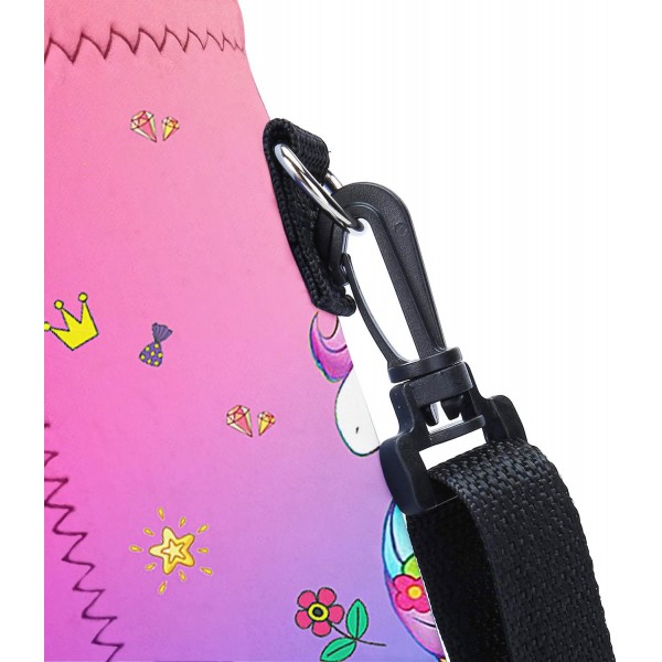 FQQF AMARY 750ML 네오프렌 물병 캐리어 백, 조절 가능한 어깨 끈, 스테인레스 스틸/유리/플라스틱 병 24OZ용 절연 물병 커버(Lovely Unicorn-1)