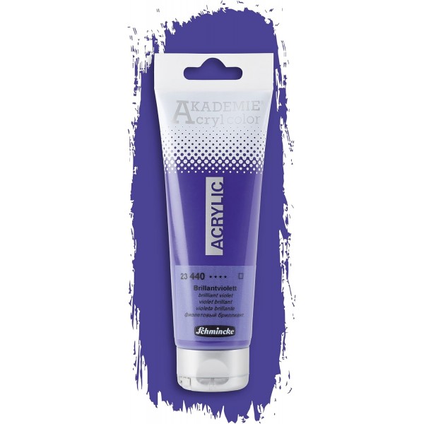 Schmincke - AKADEMIE 아크릴 컬러, 브릴리언트 바이올렛 120ml 튜브, 23440012, 고급 예술가용 아크릴 페인트, 브릴리언트, 내광성 및 카드뮴 프리, 아크릴 페인팅용, 혼합 매체 