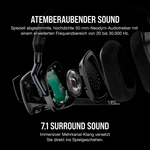 Corsair Void Elite RGB USB 게임용 헤드셋(PC, Xbox One, PS4, Switch 및 모바일 장치용 7.1 서라운드 사운드, iCUE RGB 조명, 극세사 및 메모리 폼 이어 패드) 카본, 블랙 VOID ELITE USB 헤