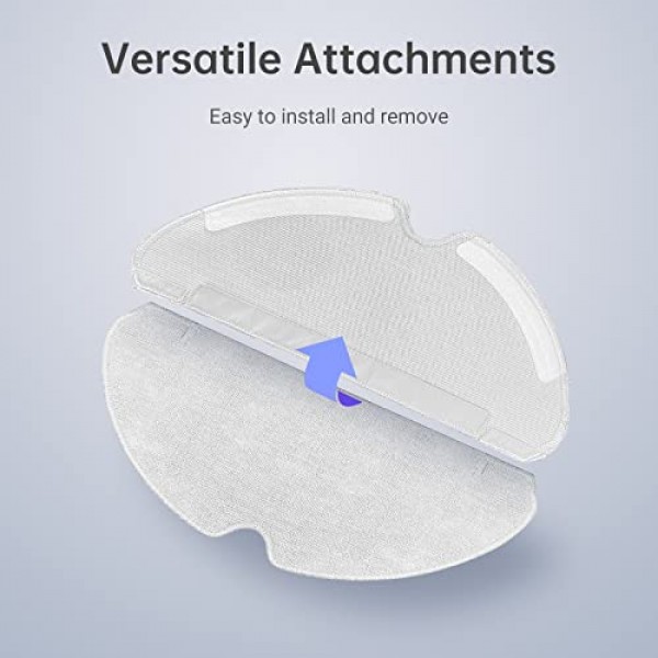 D10s Pro 로봇 진공과 호환되는 Dreametech 습식 걸레 패드, 걸레 바닥용 교체 걸레 천(2PCS)