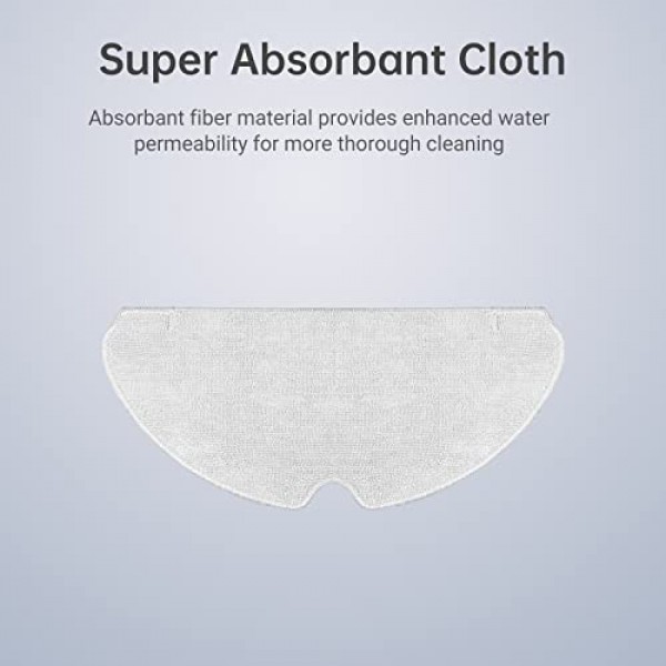 D10s Pro 로봇 진공과 호환되는 Dreametech 습식 걸레 패드, 걸레 바닥용 교체 걸레 천(2PCS)