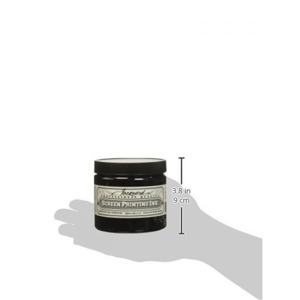Jacquard 프로페셔널 스크린 인쇄 잉크, 수용성, 16oz 병, 검정색 (117)