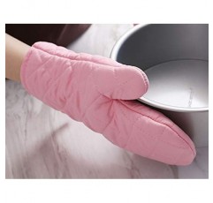 Panegy 내열성 오븐 Mitts 두꺼운 내열성 오븐 Mitts 냄비 홀더 베이킹 장갑면 1 쌍 핑크 핑크 1 쌍