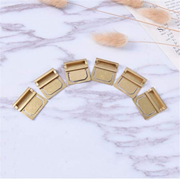 Airlove 레트로 황동 북마크, 미니 인덱스 클램프 라벨 클립, 문구 선물(6개)