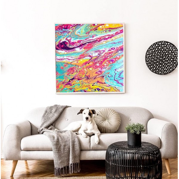 Craft Colors® 고품질 아크릴 페인트 - 세트 10 x 750ml(XL) Made in Germany | 불투명 페인트 | 빠른 건조 | 하이 피그먼트, 10가지 쉐이드