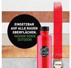 Craft Colors® 고품질 아크릴 페인트 - 세트 10 x 750ml(XL) Made in Germany | 불투명 페인트 | 빠른 건조 | 하이 피그먼트, 10가지 쉐이드