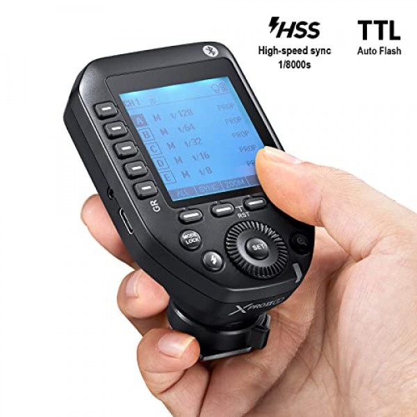 Godox XProII XProII-C XProIIC TTL 2.4G Canon 카메라용 무선 플래시 트리거, HSS 1/8000s, GodoxPhoto 앱 제어, 새로운 핫슈 잠금, 모델링 라이트, 줌 설정 제어(XPro Xpro-C 버전 2)